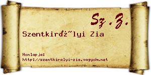 Szentkirályi Zia névjegykártya